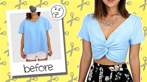 how to make a crop top out of t shirt.